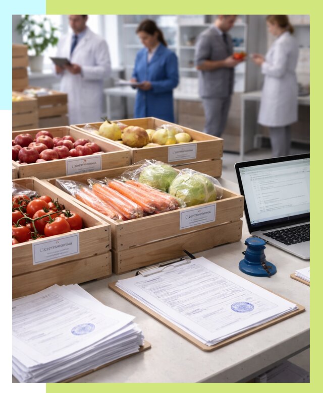 Сертификация овощей и фруктов в Новокузнецке от 8733 р. | Алешин-Нвк