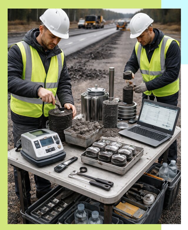 Сертификация асфальта: испытания и подтверждение в Новокузнецке