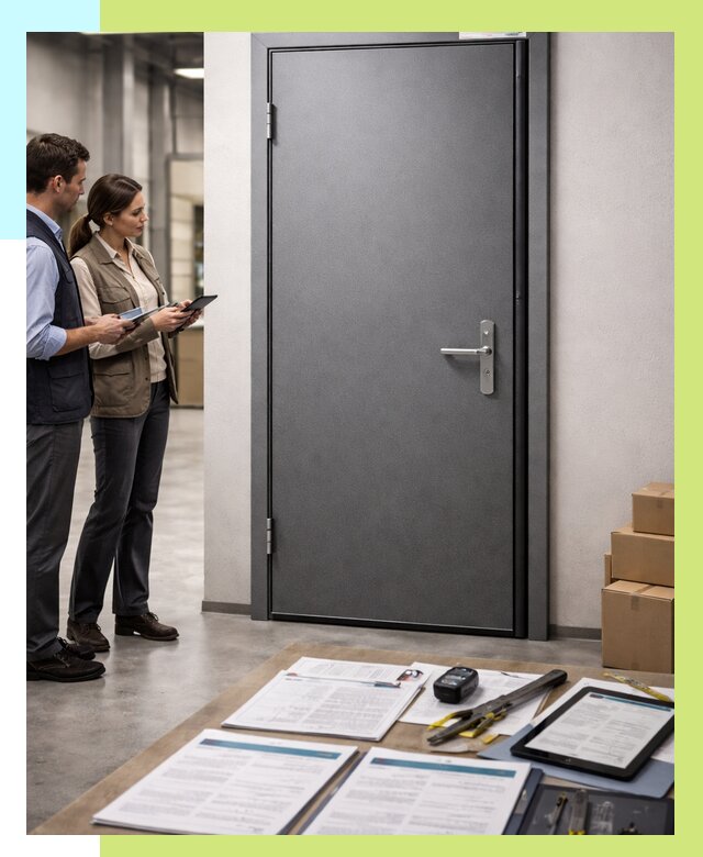 Сертификация противопожарных дверей в Новокузнецке от 9247 р. | Алешин-Нвк