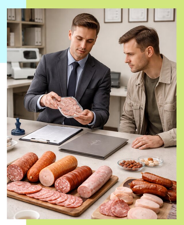 Сертификация колбасных изделий в Новокузнецке от 7706 р. | Алешин-Нвк