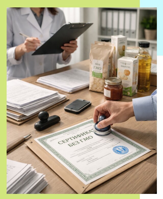 Получение сертификата Без ГМО для продукции в Новокузнецке